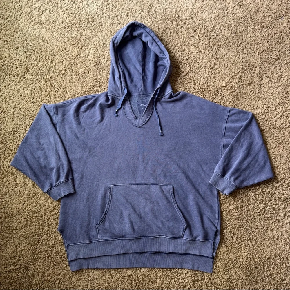 Women’s Aerie Barefoot Hoodie Blue Size XL - Picture 1 of 6